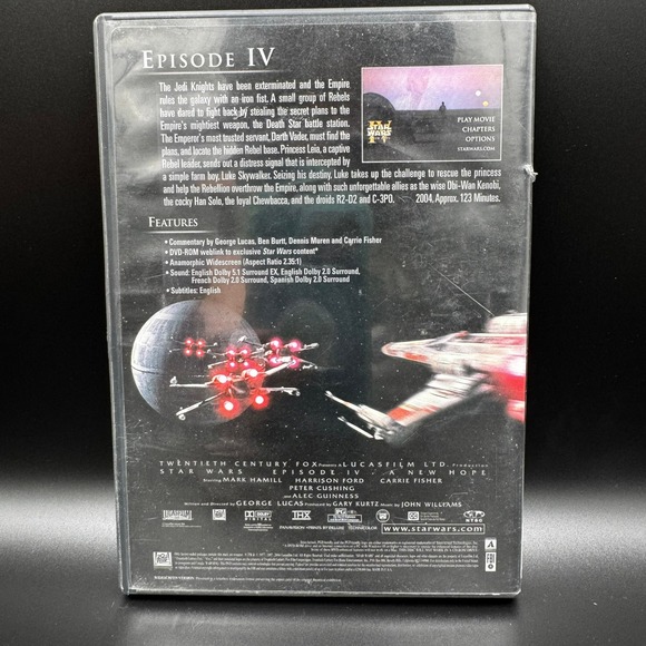 Star Wars: A New Hope Remastered 2004 DVD Widescreen, THX Remastered -GREAT Cond - Picture 2 of 2